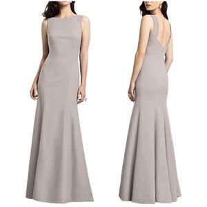 NWT | Dessy Collection Low Back Bateau Neck Full Length Dress Style 2936 Sz 16